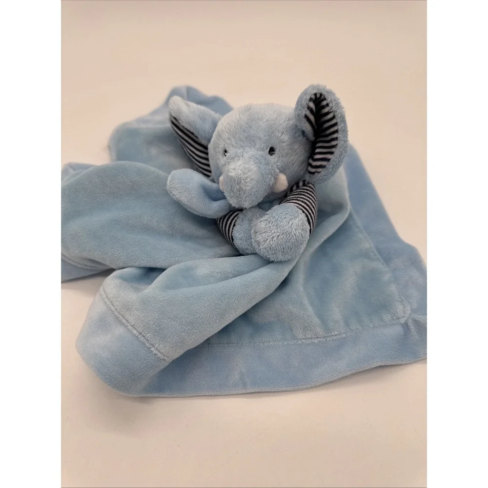 Child Baby Blue Elephant‎ Sweet Security Blanket Lovey Rattle
